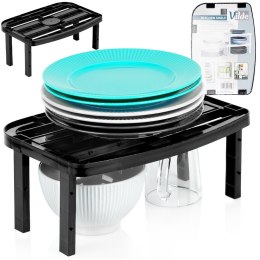 Półka kuchenna czarna organizer na blat 31x22x14.5 / 11.5cm VILDE 229206