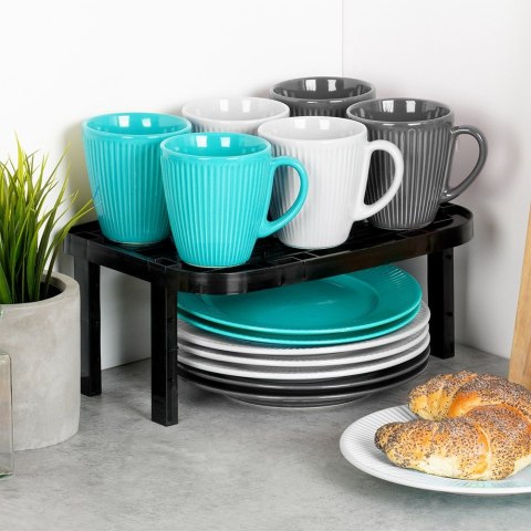 Półka kuchenna czarna organizer na blat 31x22x14.5 / 11.5cm VILDE 229206
