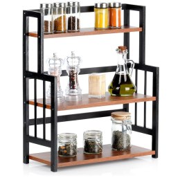 Półka kuchenna drewniana 3-poziomowa organizer 41.5x18.5x50cm VILDE 229198