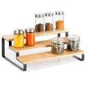 Półka kuchenna drewniana 3-poziomowa organizer kuchenny 32x23.5x9.6cm VILDE 229202