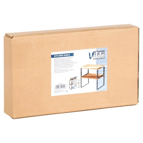 Półka kuchenna drewniana półki 2 sztuki zestaw półek VILDE 229201