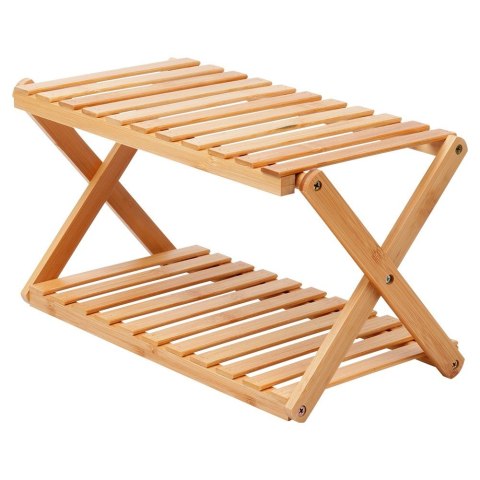 Półka kuchenna dwupoziomowa stojąca drewniana 34.5x18.5x19cm HIT 229149