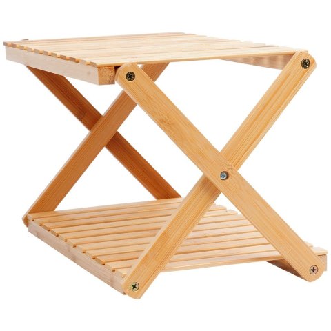 Półka kuchenna dwupoziomowa stojąca drewniana 34.5x18.5x19cm HIT 229149