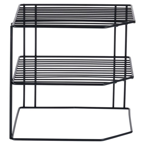 Półka kuchenna metalowa do szafki narożna 3-poziomy czarna VILDE 229107
