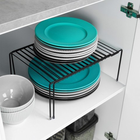 Półka kuchenna metalowa do szafki regulowana rozsuwana 34.5-48cm czarna VILDE 229106