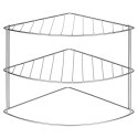 Półka kuchenna na naczynia metalowa szara narożna 23x23x21.5cm STORAGE SOLUTIONS 229215