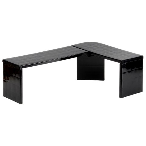 Półka kuchenna regulowana narożna podłużna czarna organizer 47x32x15.5cm VILDE 229207