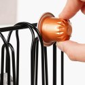 Stojak na kapsułki do kawy Nespresso metalowy czarny 30cm VILDE 229127