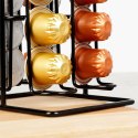 Stojak na kapsułki do kawy Nespresso metalowy czarny 30cm VILDE 229127