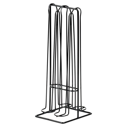Stojak na kapsułki do kawy Nespresso metalowy czarny 30cm VILDE 229127