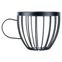 Stojak na kapsułki do kawy kubek metalowy czarny 20x15x13.5cm HIT 229150