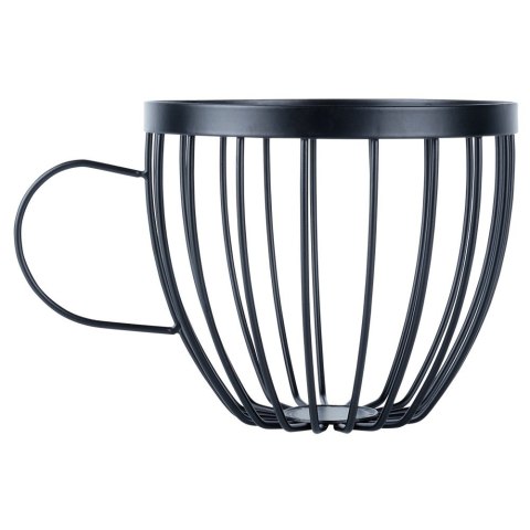 Stojak na kapsułki do kawy kubek metalowy czarny 20x15x13.5cm HIT 229150