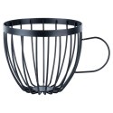 Stojak na kapsułki do kawy kubek metalowy czarny 20x15x13.5cm HIT 229150