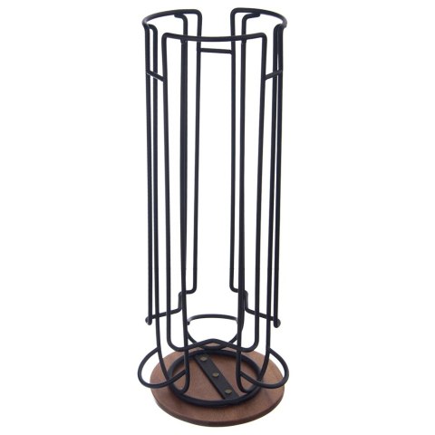 Stojak na kapsułki do kawy obrotowy metalowy czarny 18 kapsułek RADKA 33.5cm ORION 154315
