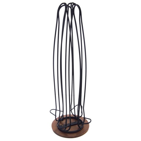 Stojak na kapsułki do kawy obrotowy metalowy czarny 40 kapsułek RADKA 40cm ORION 154316