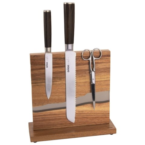Stojak na noże kuchenne magnetyczny dwustronny drewniany AKACJA RIVER ORION 154309