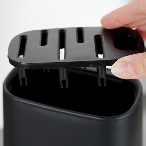 Stojak na noże kuchenne organizer blok pojemnik czarny z przegródkami EXCELLENT HOUSEWARE 229168