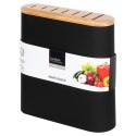Stojak na noże kuchenne organizer blok pojemnik czarny z przegródkami EXCELLENT HOUSEWARE 229219