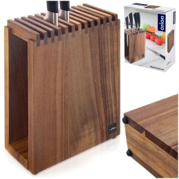 Stojak na noże kuchenne organizer blok pojemnik z przegródkami drewniany ORION 154313