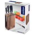 Stojak na noże kuchenne organizer blok pojemnik z przegródkami drewniany ORION 154313