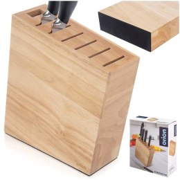 Stojak na noże kuchenne organizer blok pojemnik z przegródkami drewniany ORION 154317