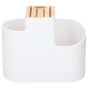 Stojak na noże kuchenne przybory organizer pojemnik biały 25x19.5x12cm ALPINA 229083