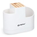 Stojak na noże kuchenne przybory organizer pojemnik biały 25x19.5x12cm ALPINA 229083
