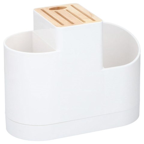 Stojak na noże kuchenne przybory organizer pojemnik biały 25x19.5x12cm ALPINA 229083