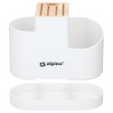 Stojak na noże kuchenne przybory organizer pojemnik biały 25x19.5x12cm ALPINA 229083