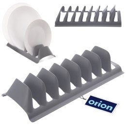 Stojak na pokrywki i talerze szary z tworzywa 29.5x13.5x6cm ORION 155214