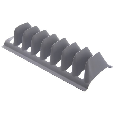 Stojak na pokrywki i talerze szary z tworzywa 29.5x13.5x6cm ORION 155214