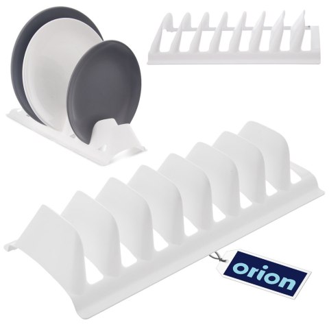 Stojak na pokrywki talerze biały z tworzywa 29.5x13.5x6cm ORION 155213