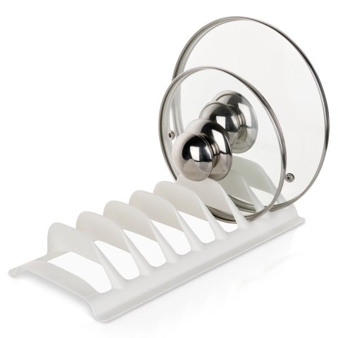 Stojak na pokrywki talerze kuchenny biały 30x13.5x6cm STORAGE SOLUTIONS 229179