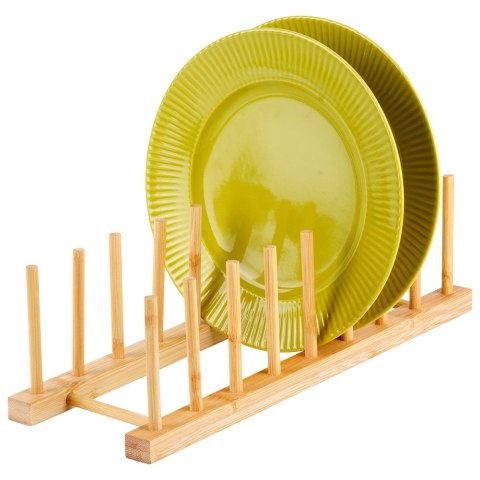 Stojak na pokrywki talerze uniwersalny bambusowy 34.5x12x12cm VILDE 229114