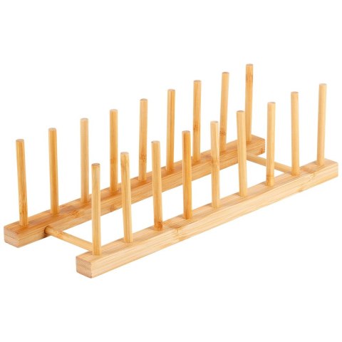Stojak na pokrywki talerze uniwersalny bambusowy 34.5x12x12cm VILDE 229114
