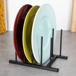 Stojak uchwyt na pokrywki i talerze metalowy czarny 19.5x12.5x12cm HOME STYLING COLLECTION 229104