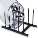 Stojak uchwyt na pokrywki i talerze metalowy czarny 19.5x12.5x12cm HOME STYLING COLLECTION 229104