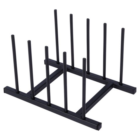 Stojak uchwyt na pokrywki i talerze metalowy czarny 19.5x12.5x12cm HOME STYLING COLLECTION 229104