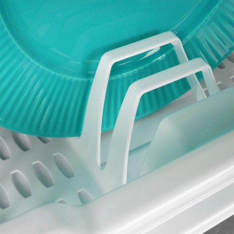 Suszarka do naczyń mała na naczynia stojąca plastikowa biała 40x29x8.5cm ORION 150694