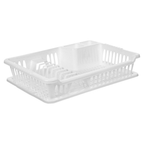 Suszarka do naczyń mała na naczynia stojąca plastikowa biała 40x29x8.5cm ORION 150694