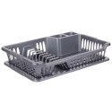 Suszarka do naczyń mała na naczynia stojąca plastikowa szara 40x29x8.5cm ORION 150695