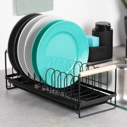 Suszarka do naczyń na naczynia metalowa stojąca czarna 39x16x14.5cm VILDE 229154