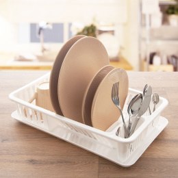 Suszarka do naczyń na naczynia plastikowa stojąca biała 45.5x28x10cm ORION 155206