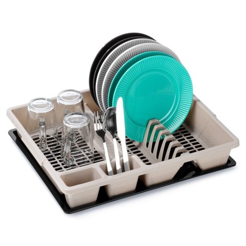 Suszarka do naczyń na naczynia stojąca beżowa MISTY 45x37x8cm NAVA 10-174-030