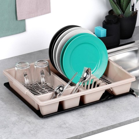 Suszarka do naczyń na naczynia stojąca beżowa MISTY 45x37x8cm NAVA 10-174-030