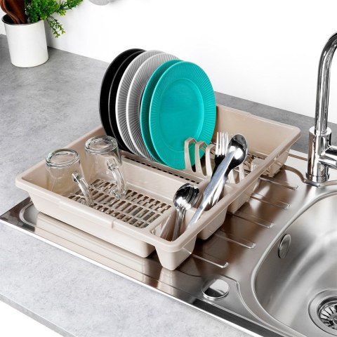 Suszarka do naczyń na naczynia stojąca beżowa MISTY 45x37x8cm NAVA 10-174-030