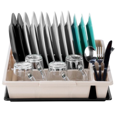 Suszarka do naczyń na naczynia stojąca beżowa MISTY 45x37x8cm NAVA 10-174-030