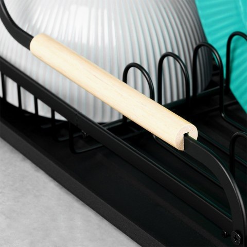 Suszarka do naczyń na naczynia stojąca czarna dwupoziomowa 48.5x32x23.5cm VILDE 229157