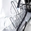 Suszarka do naczyń na naczynia stojąca czarna dwupoziomowa 52x24.5x38cm VILDE 229109