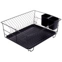 Suszarka do naczyń na naczynia stojąca na blat czarna 40x33x17cm VILDE 229095